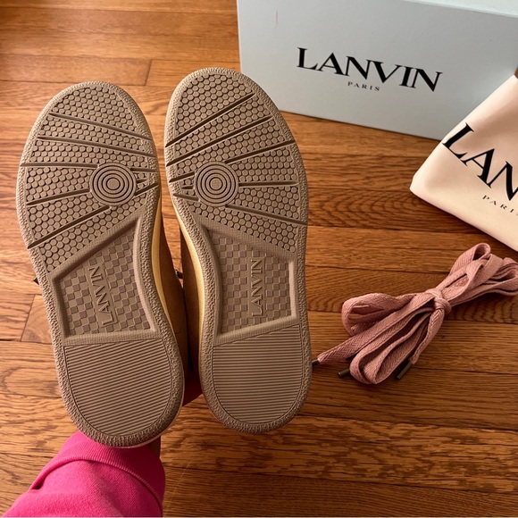 LANVIN SUEDE CURB LITE SNEAKERS - Picture 11 of 12